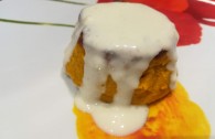Flan di zucca con fonduta di formaggio