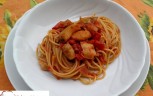 Spaghetti con pomodorini e funghi porcini