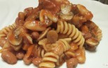 Fusilli integrali con funghi e cannellini